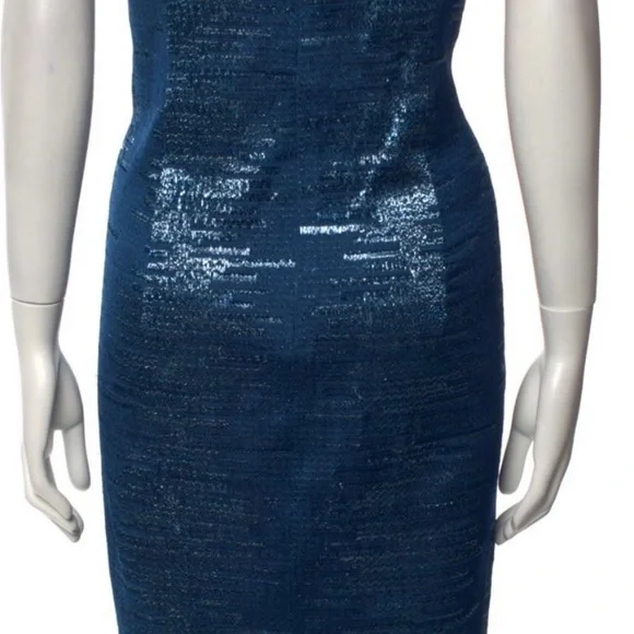 🩵Akris chic blue sparkly dress, size 10, EUC. Zip back, silk lined🩵